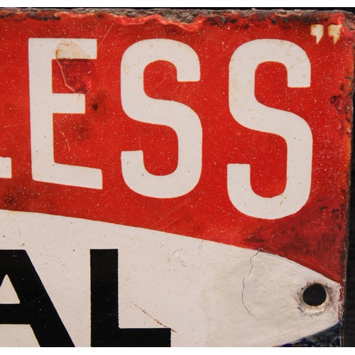 Advertising - an early 20th century rectangular enamel sign, of small ...