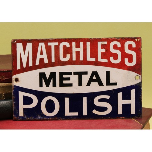 Advertising - an early 20th century rectangular enamel sign, of small ...