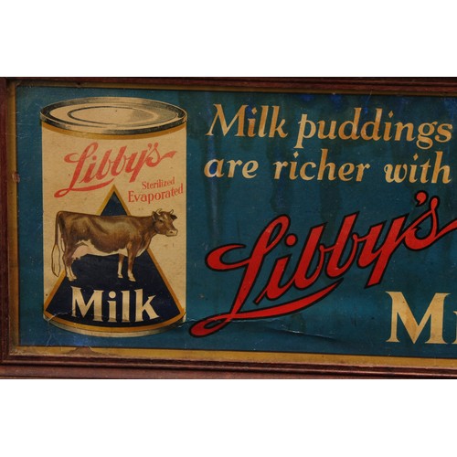 365 - Advertising - an early 20th century rectangular pictorial showcard or sign, Libby's Milk, printed an... 