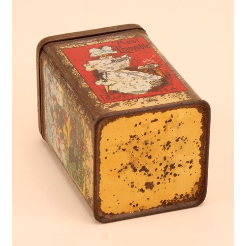 333 - Advertising Tins - a late 19th/early 20th century rounded rectangular sample tea tin, Peark's Famous... 
