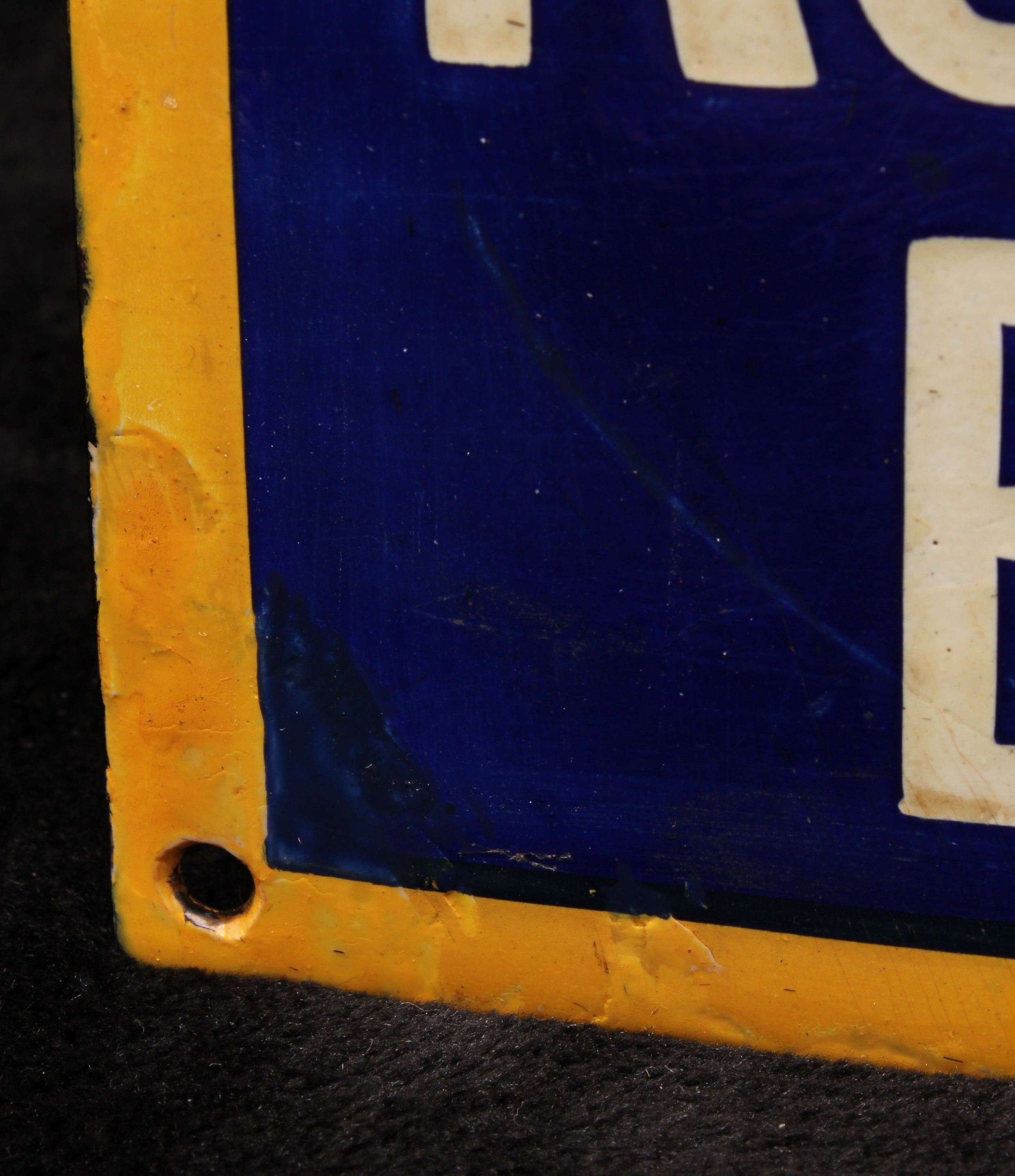 Advertising - an early 20th century rectangular enamel sign, of small ...