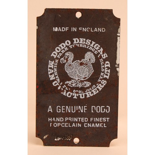 Advertising - a reproduction rectangular enamel sign, of small ...