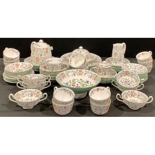 A Minton Haddon Hall pattern dinner, tea and coffee service for six ...