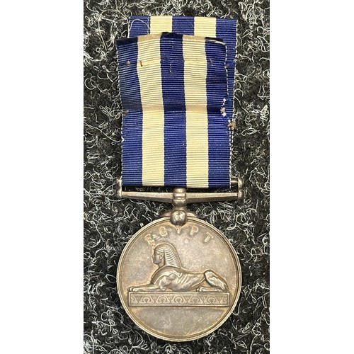 5014 - Victorian Egypt Medal to 1581 Pte H Craig, 1/Cam'n High. RS. Complete with original ribbon.