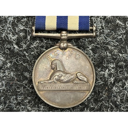 5014 - Victorian Egypt Medal to 1581 Pte H Craig, 1/Cam'n High. RS. Complete with original ribbon.