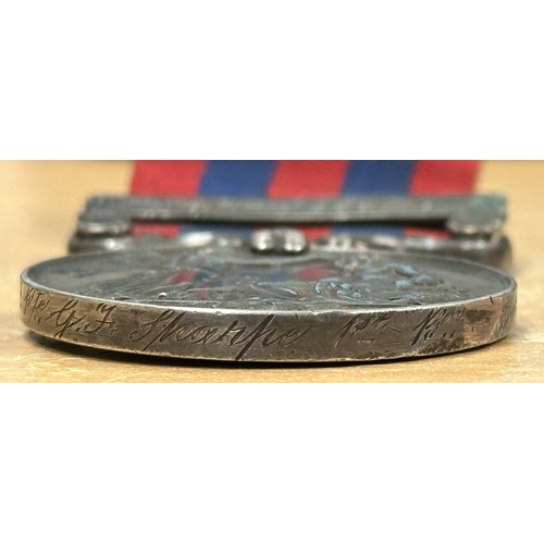 5018 - Victorian India General Service Medal with Burma 1885-87 Clasp to 2462 Pte GJ Sharpe, 1st Bn, York L... 
