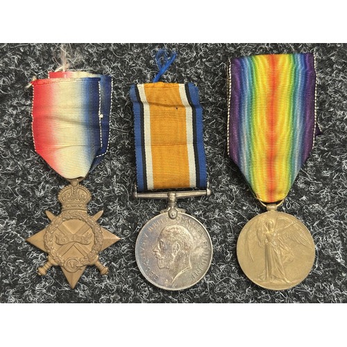 5037 - WW1 British 1914-15 Star, War Medal and Victory Medal to 3190 Trooper M Everett, 1/Life Guards. Comp... 