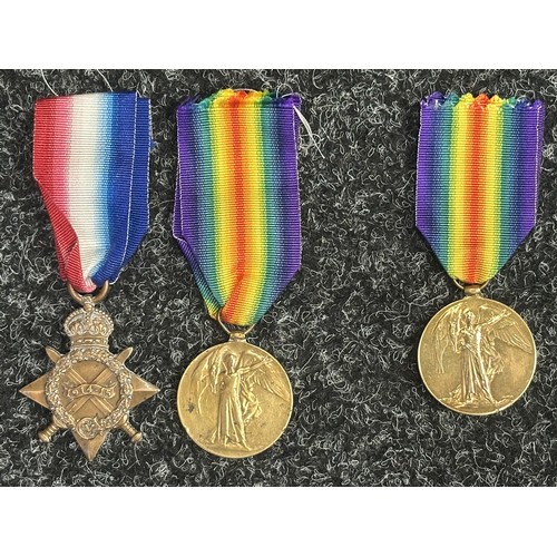 5054 - WW1 British Medals: 1914-15 Star and Victory Medal to 2504 Pte EH Giles, Middlesex Regiment, complet... 