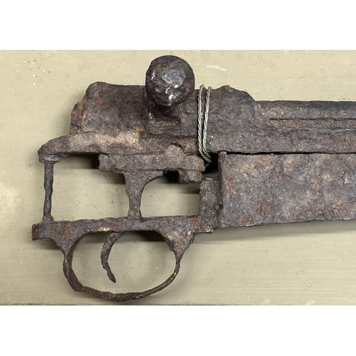 5180 - WW1 Imperial German Relic ground dug condition G98 Rifle receiver & WW1 British Honourable Discharge... 