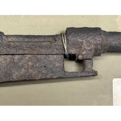 5180 - WW1 Imperial German Relic ground dug condition G98 Rifle receiver & WW1 British Honourable Discharge... 