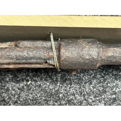 5180 - WW1 Imperial German Relic ground dug condition G98 Rifle receiver & WW1 British Honourable Discharge... 