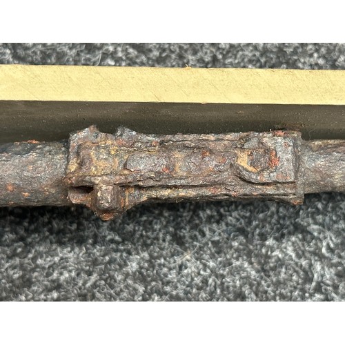 5180 - WW1 Imperial German Relic ground dug condition G98 Rifle receiver & WW1 British Honourable Discharge... 