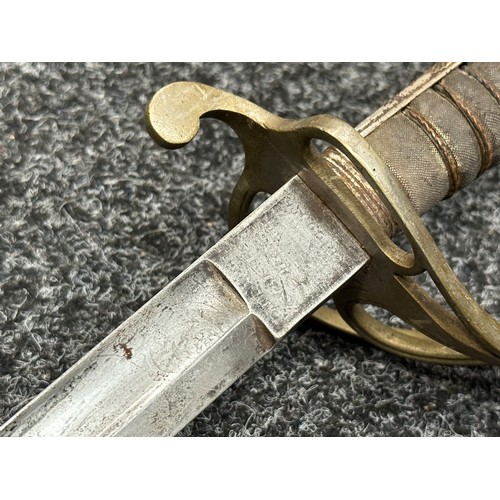 5181 - Pre War British RASC Officers 1822 Pattern Sword with single edged fullered blade 850mm in length, P... 