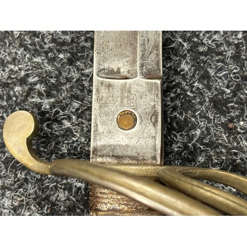 5181 - Pre War British RASC Officers 1822 Pattern Sword with single edged fullered blade 850mm in length, P... 