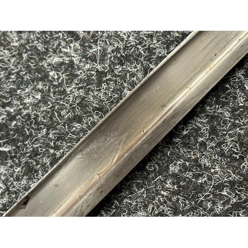 5181 - Pre War British RASC Officers 1822 Pattern Sword with single edged fullered blade 850mm in length, P... 