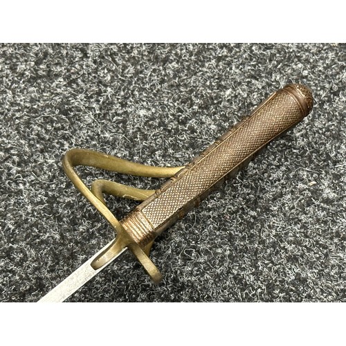 5181 - Pre War British RASC Officers 1822 Pattern Sword with single edged fullered blade 850mm in length, P... 