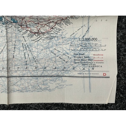 5204 - WW2 British Escape & Evasion Silk Escape Map of France C/D. Unissued condition.