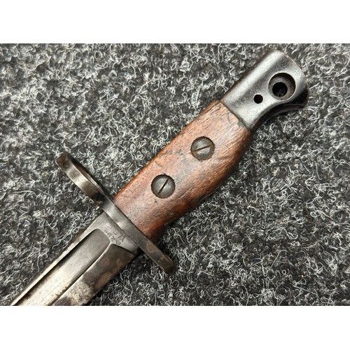 5208 - Three Edged weapons to include: WW2 British No 5 Jungle Carbine Bayonet with fullered singled edged ... 