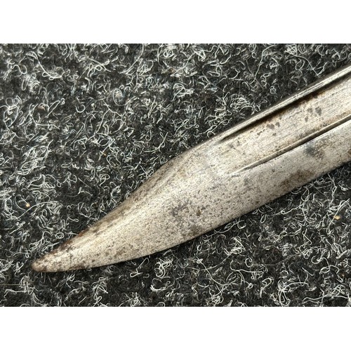 5208 - Three Edged weapons to include: WW2 British No 5 Jungle Carbine Bayonet with fullered singled edged ... 
