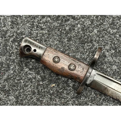 5208 - Three Edged weapons to include: WW2 British No 5 Jungle Carbine Bayonet with fullered singled edged ... 