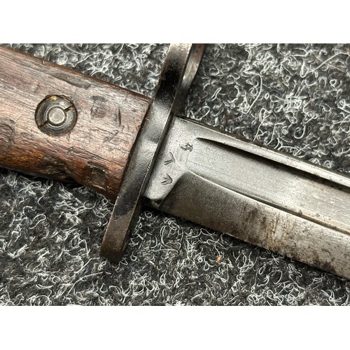 5208 - Three Edged weapons to include: WW2 British No 5 Jungle Carbine Bayonet with fullered singled edged ... 