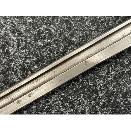 5210 - WW2 British Home Guard Issue P17 Bayonet with single edged fullered blade maker marked and dated 