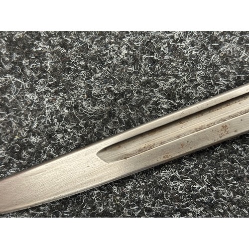5210 - WW2 British Home Guard Issue P17 Bayonet with single edged fullered blade maker marked and dated 