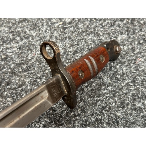 5210 - WW2 British Home Guard Issue P17 Bayonet with single edged fullered blade maker marked and dated 