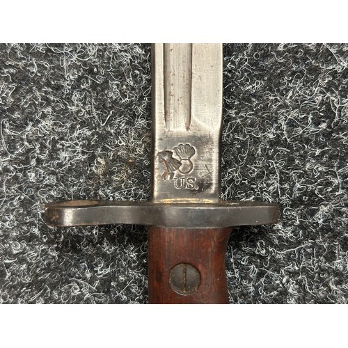 5210 - WW2 British Home Guard Issue P17 Bayonet with single edged fullered blade maker marked and dated 