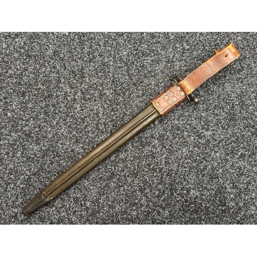 5210 - WW2 British Home Guard Issue P17 Bayonet with single edged fullered blade maker marked and dated 