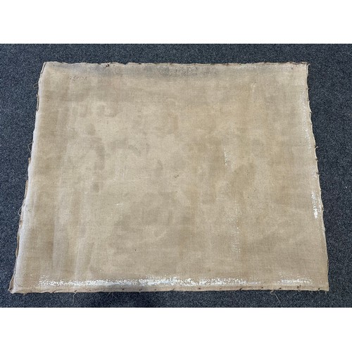 5213 - WW2 Soviet Red Army Oil Painting on canvas depicting JS 2 Tank Crews washing in a frozen river. Not ... 