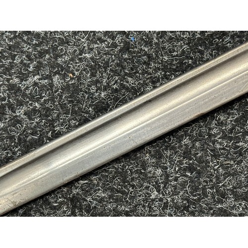 5216 - British 1907 Pattern Bayonet with single edged fullered blade 434mm in length, Enfield inspection ma... 