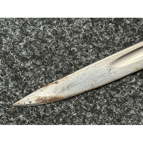 5216 - British 1907 Pattern Bayonet with single edged fullered blade 434mm in length, Enfield inspection ma... 