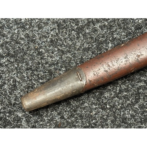 5216 - British 1907 Pattern Bayonet with single edged fullered blade 434mm in length, Enfield inspection ma... 