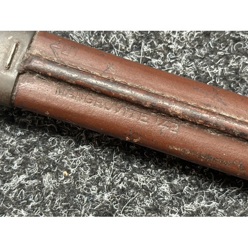 5216 - British 1907 Pattern Bayonet with single edged fullered blade 434mm in length, Enfield inspection ma... 