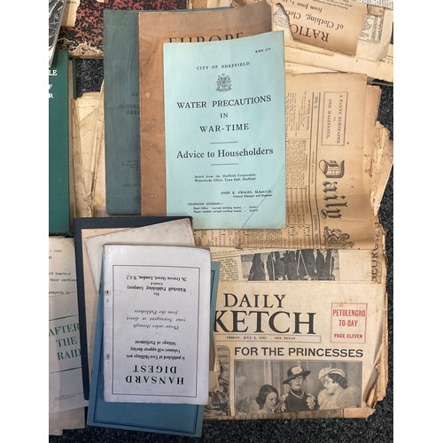 5224 - Local Interest - A collection of 20th century ephemera & paperwork including an English language Naz... 