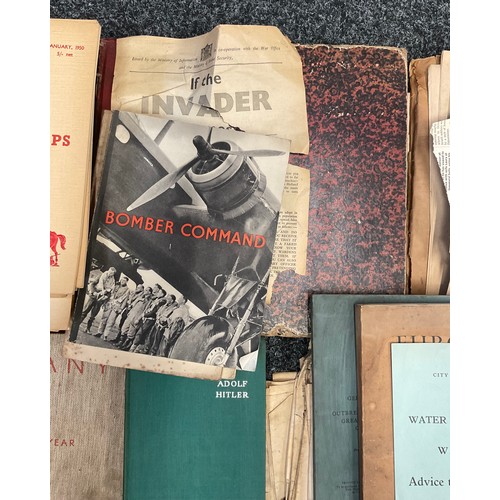 5224 - Local Interest - A collection of 20th century ephemera & paperwork including an English language Naz... 