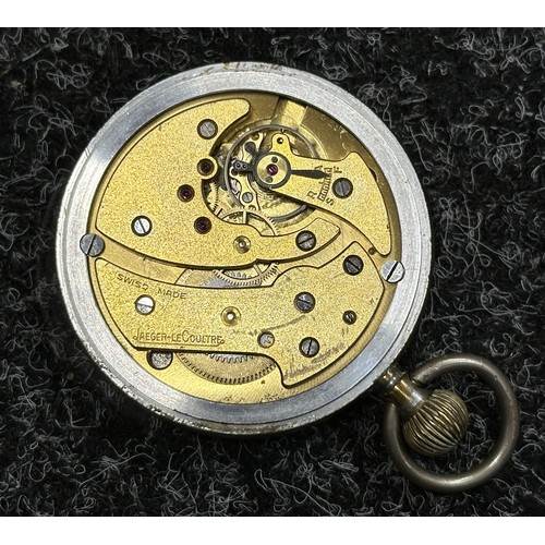 5227 - WW2 British GSTP by Jaeger le Coultre. Damaged black dial with Arabic numerals and separate seconds ... 