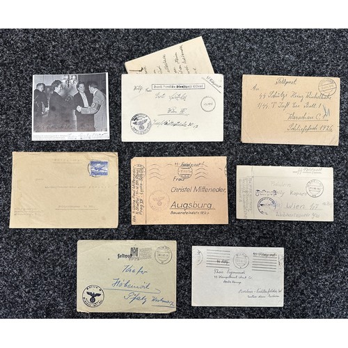 5230 - WW2 Third Reich Post War Signed Photo of Hitler's Secretary Frau Gerda Daranowski along with six Waf... 