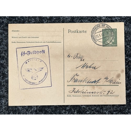 5231 - WW2 Third Reich Waffen SS Feldpost letter collection. Two sent to the same Dr. Various units includi... 