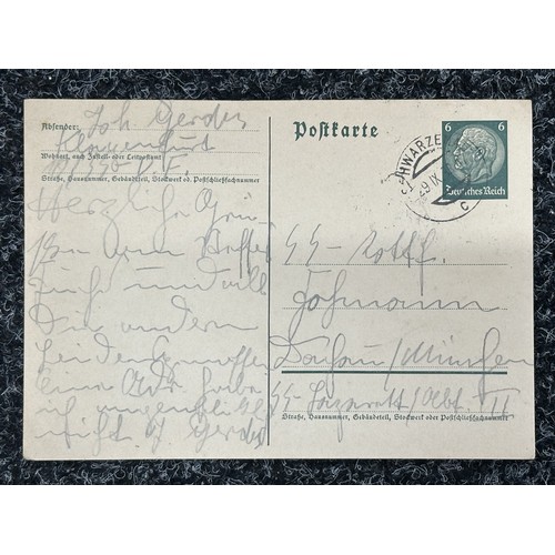 5231 - WW2 Third Reich Waffen SS Feldpost letter collection. Two sent to the same Dr. Various units includi... 