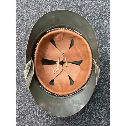 5237 - A WW2/Inter War Italian Fascist Corps of Public Security (Italian Royal Police) M15 adrian helmet, w... 