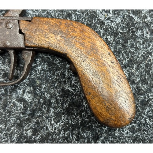 5359 - Percussion Cap Pocket Pistol with 53mm long barrel, Belgian Proof marked, bore approx. 11mm. No make... 