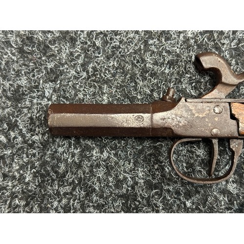 5359 - Percussion Cap Pocket Pistol with 53mm long barrel, Belgian Proof marked, bore approx. 11mm. No make... 
