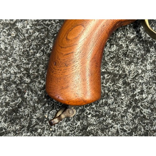 5360 - Percussion Cap Pistol with 20mm long barrel, bore approx. 18mm. Lock holds at both full and half coc... 