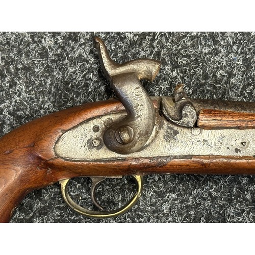 5360 - Percussion Cap Pistol with 20mm long barrel, bore approx. 18mm. Lock holds at both full and half coc... 