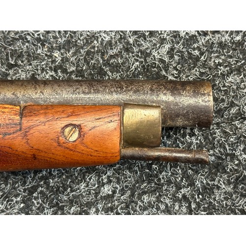 5360 - Percussion Cap Pistol with 20mm long barrel, bore approx. 18mm. Lock holds at both full and half coc... 