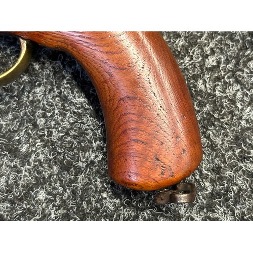 5360 - Percussion Cap Pistol with 20mm long barrel, bore approx. 18mm. Lock holds at both full and half coc... 
