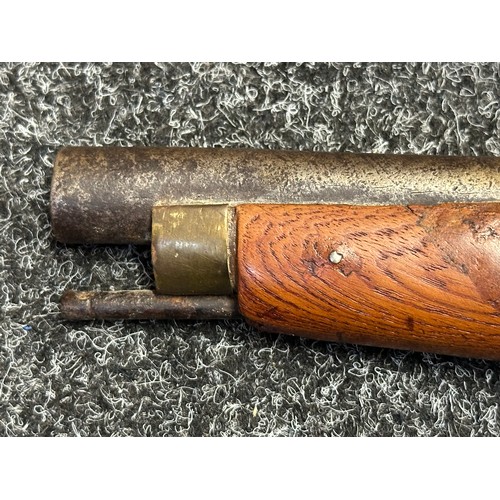 5360 - Percussion Cap Pistol with 20mm long barrel, bore approx. 18mm. Lock holds at both full and half coc... 