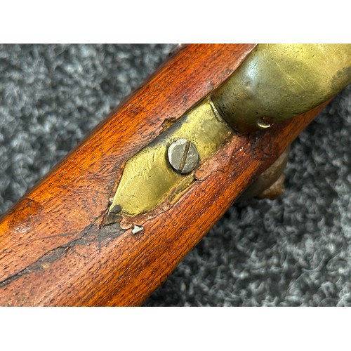 5360 - Percussion Cap Pistol with 20mm long barrel, bore approx. 18mm. Lock holds at both full and half coc... 